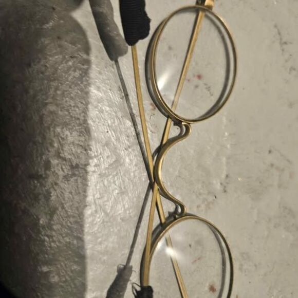 Set of 4 Antique Eye Glasses with 2 Cases Spectacles Prince Nez - Picture 4 of 7